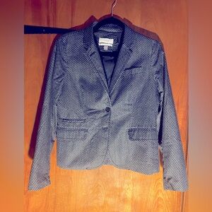 J. Crew Navy Polka Dot Blazer